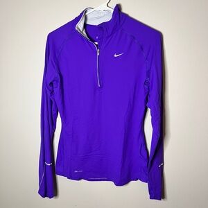 Nike Dri-FIT Purple Zip-Up Top (s)